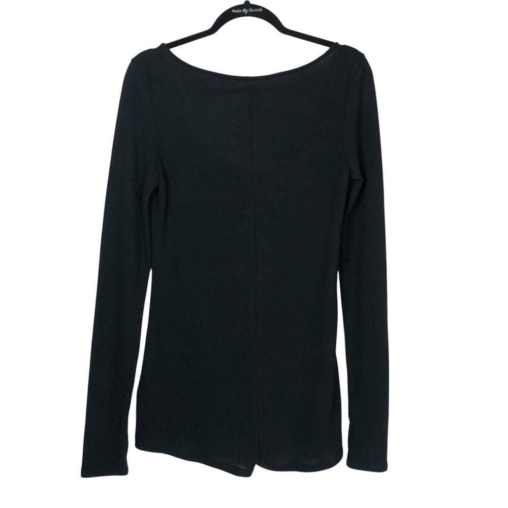 NEW Out from Under Womens Lounge Around‎ Knit Henley Romper Size L Black Cozy - Picture 4 of 13